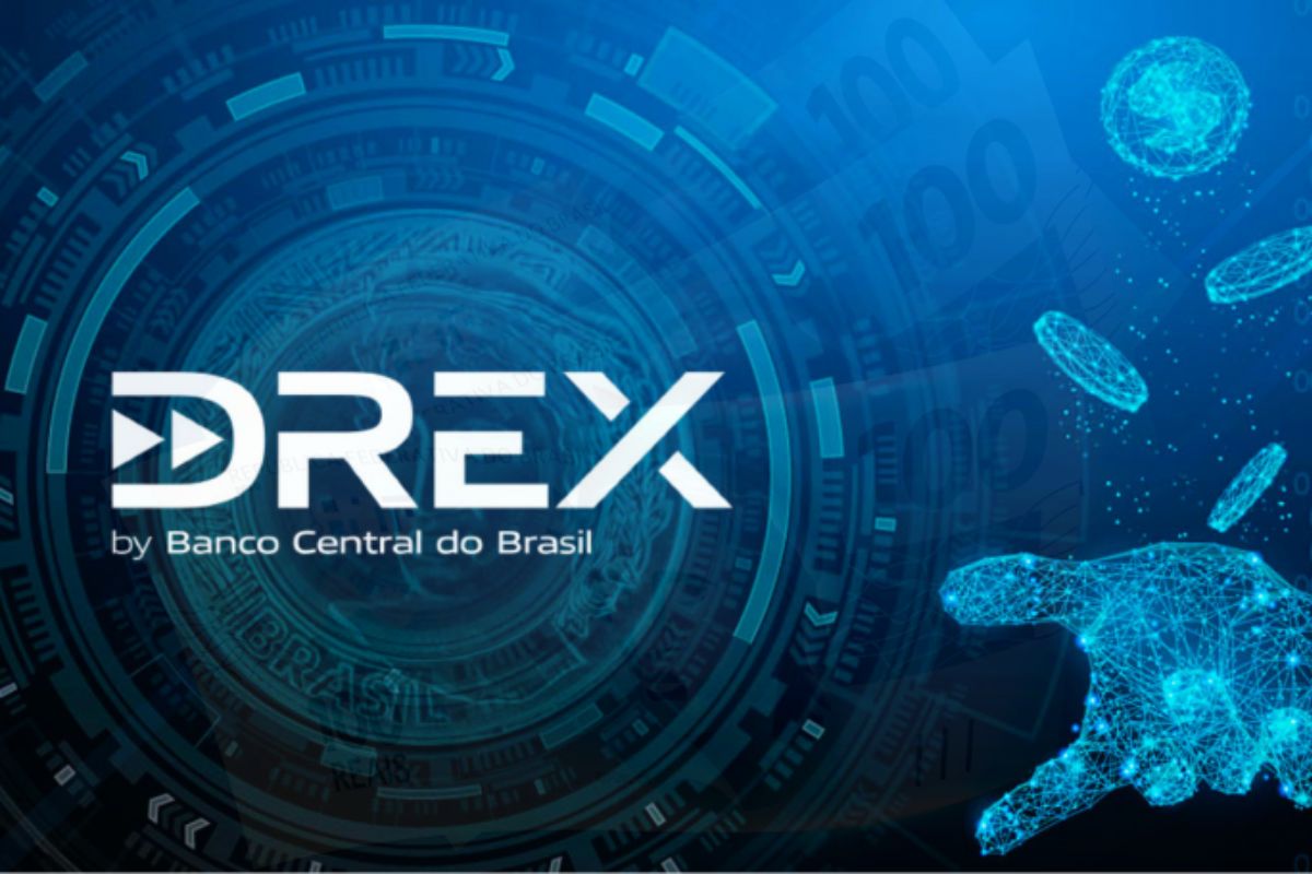 Ilustração do Drex, a moeda digital brasileira