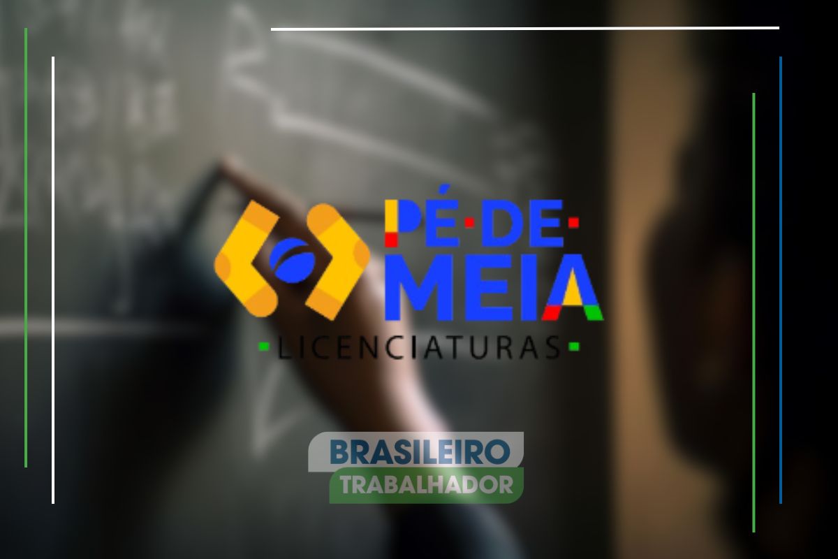 Logo do Pé de meia licenciaturas com o fundo desfocado 