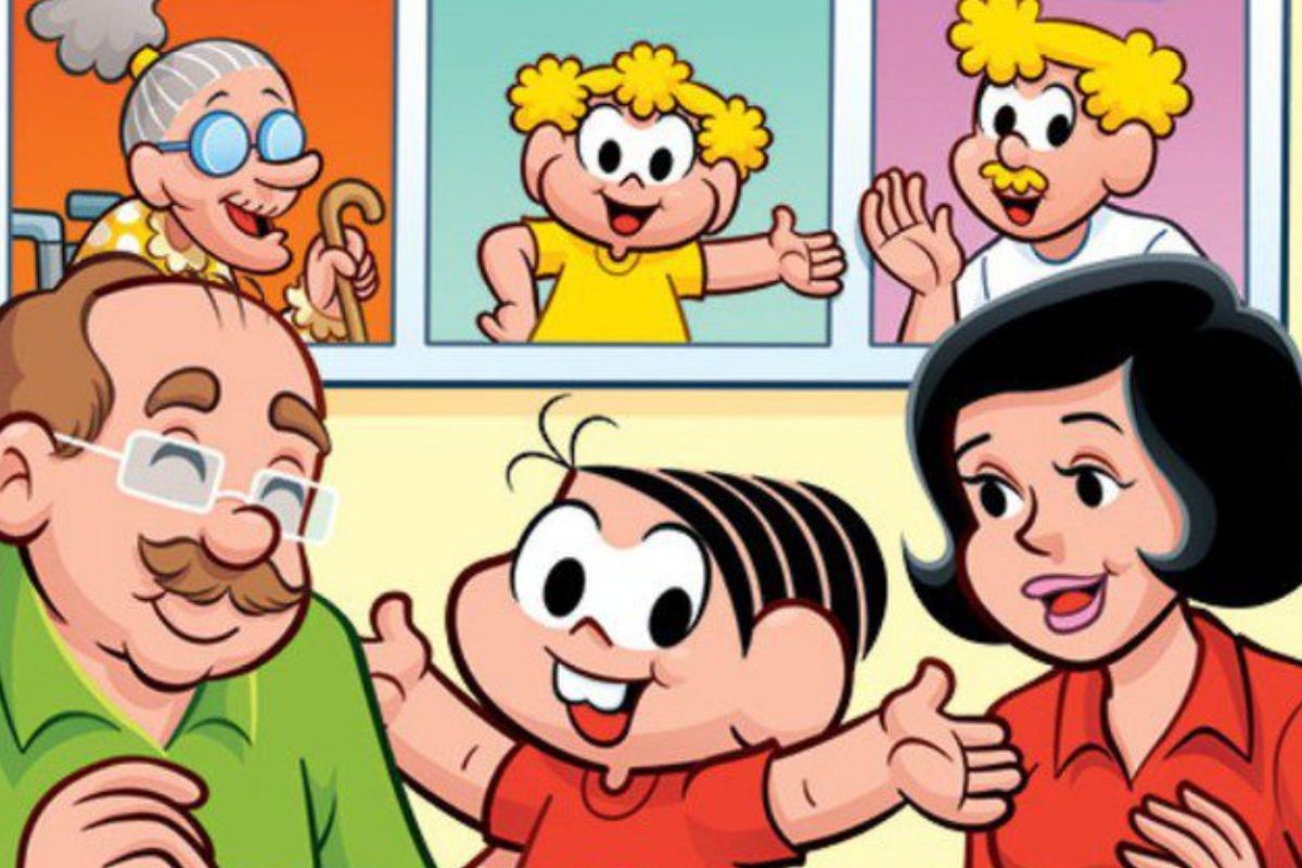 Ilustração da Turma da Mônica e Governo Federal