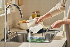Nem esponja, muito menos pano: PAPEL TOALHA é tudo o que você precisa