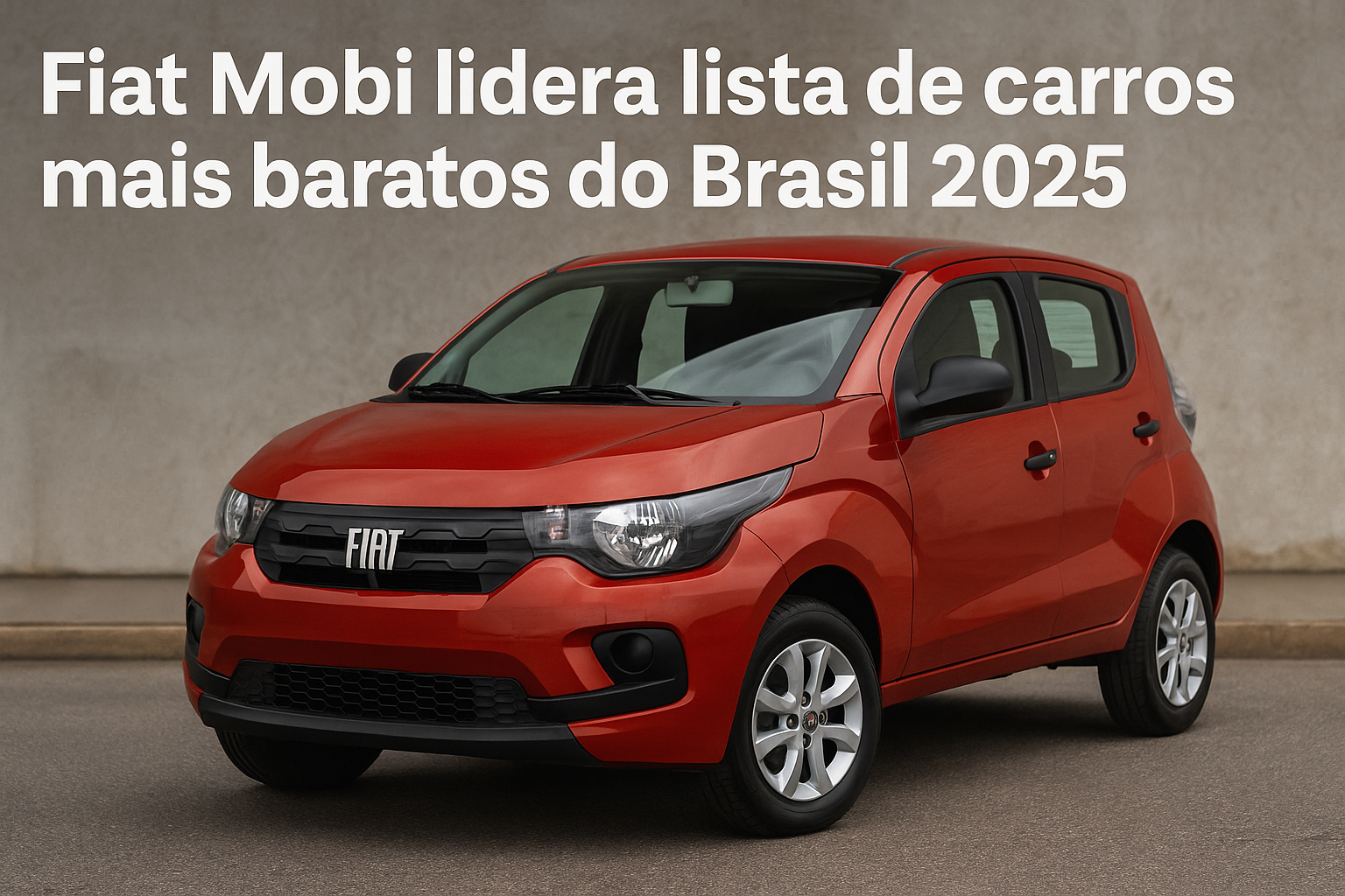 Fiat Mobi lidera lista de carros mais baratos do Brasil 2025