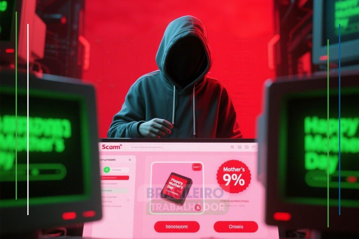 Um hacker em seu escritório aplicando o Golpe da Falsa Venda