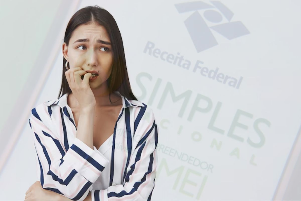 Uma mulher preocupada porque não enviou o DASN-SIMEI