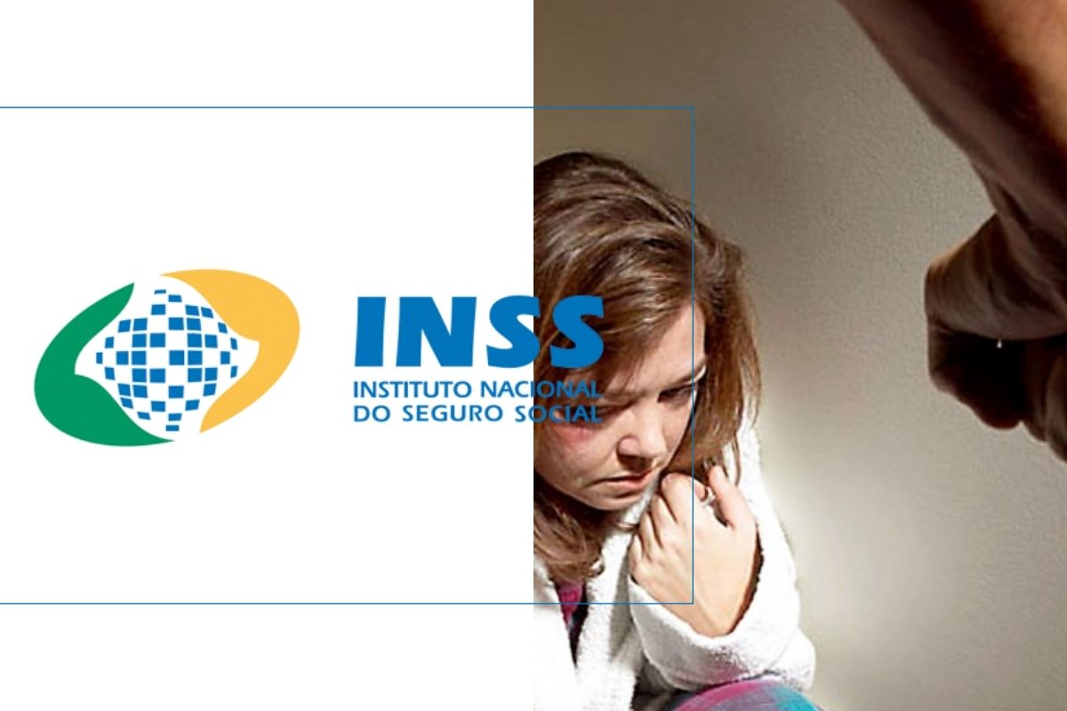 Mulher sendo aparada pelo INSS, Lei Maria da Penha