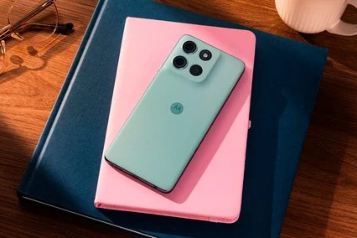 Moto G56 5G na cor azul
