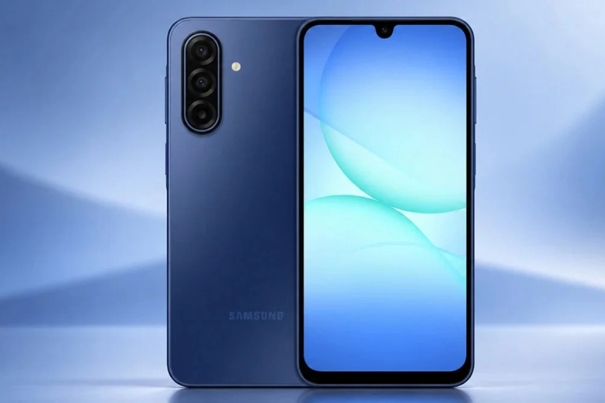 Samsung Galaxy A17 5G na cor azul